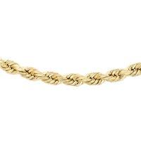 9ct gold hollow diamond cut 20 inch rope chain 1167115