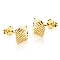 9ct Gold Pyramid Stud Earrings 1.55.6189