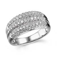 9ct White Gold Pave Diamond Ring 15.05406.001 M