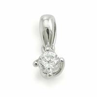 9ct White Gold Single Stone Diamond Pendant 33.06992.008