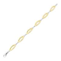 9ct two tone ellipse bracelet cn952 07