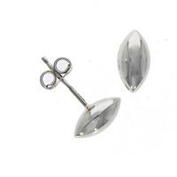 9ct White Gold Polished Marquise Stud Earrings 10.06.203