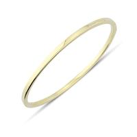 9ct gold plain 2mm oval bangle bn375