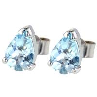 9ct white gold blue topaz teardrop studs g40 5091 29w