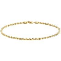 9ct gold 7 inch hollow rope bracelet 1262211