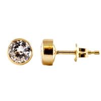 9ct Gold 5mm CZ Round Stud Earrings 1573423