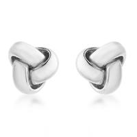 9ct white gold tiny triple knot earrings 5556239