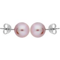 9ct White Gold 8-8.5mm Pink Freshwater Pearl Stud Earrings EOZ110RF-P