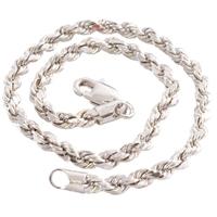 9ct white gold 75 inch diamond cut rope bracelet 5 26 7112