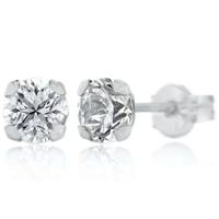 9ct White Gold 5mm Cubic Zirconia Stud Earrings 5.58.4969