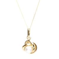 9ct Gold Freshwater Pearl Knot Pendant 1-63-5954