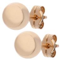 9ct Rose Gold 6mm Dome Stud Earrings E21-0016