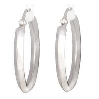 9ct white gold creole hoop earrings 5527679
