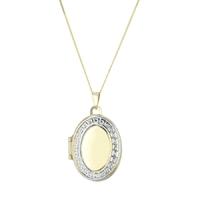 9ct Two Colour Greek Oval Locket 2.65.1861