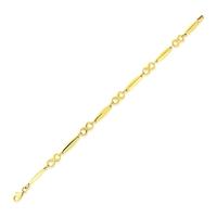 9ct Oval Link Bar Bracelet BR865-07