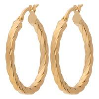 9ct gold twisted hoop earrings d01 5172