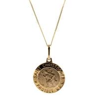 9ct gold st christopher medallion 1 61 7719