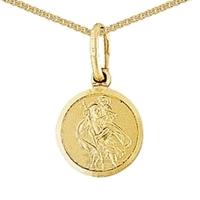 9ct gold st christopher and chain