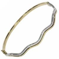 9ct Two Tone Double Wave Bangle 13.11.022