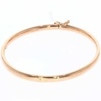9ct Rose Gold Oval Solid Bangle 13.11.021