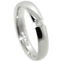 9ct White Gold 4mm Single Stone Diamond Heavy Court Wedding Ring 4-Hct-5027-1D O