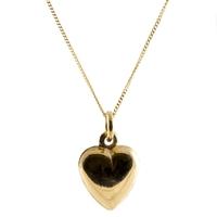 9ct Gold Plain Heart Pendant 1610013