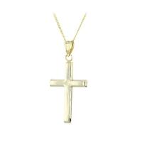 9ct gold plain cross chain 1 64 0043