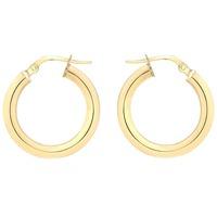 9ct gold plain creole earrings 1525699