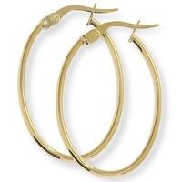 9ct Gold Oval Hoops ST-ER584