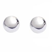 9ct White Gold Plain 5mm Ball Stud Earrings SE105
