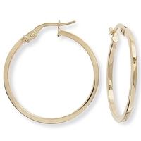 9ct gold square tube hoops st er580