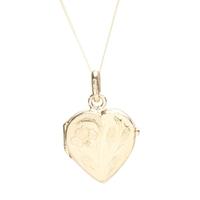 9ct gold large heart flower locket 1 65 1693