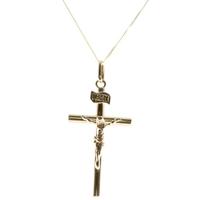 9ct Gold Large Crucifix Pendant 1-64-0063