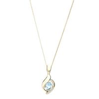 9ct gold blue topaz crossover pendant 5186p btop