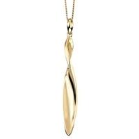 9ct Gold Narrow Twisted Pendant GK-GP651