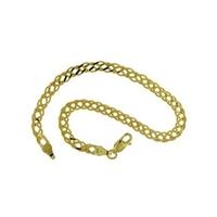 9ct Gold 7.5 Inch Hollow Double Curb Bracelet 1.23.5832