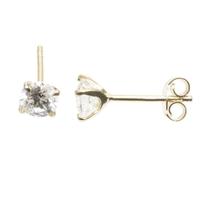 9ct Gold 5mm Round CZ Stud Earrings 1-58-4969