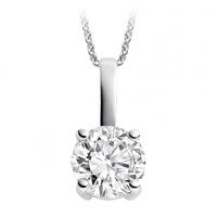 9ct White Gold Stone Set 0.33ct Diamond Pendant 1304P-9W-DQ1033