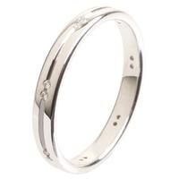 9ct white gold 3mm 14 diamond 1 line wedding ring st r560tg