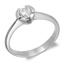 9ct White Gold Tension Set Solitaire Diamond Ring 0.61ct with Certification R398505 W 9(.61) O