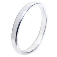 9ct White Gold 2.5mm Slight Court Wedding Ring scl2-5 9w