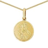 9ct gold st christopher and chain