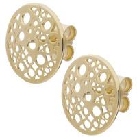 9ct Yellow Gold Round Cut-out Stud Earrings E40-5287