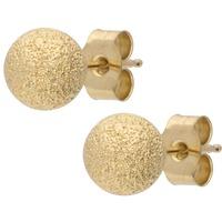 9ct Yellow Gold Small Frosted Ball Stud Earrings E17-5110