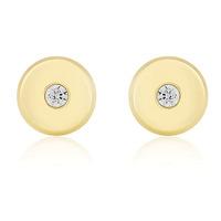 9ct Gold Disc Earrings SE511