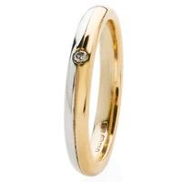9ct Two Tone 3mm Diamond Set Wedding Ring 93YWCT1090 M