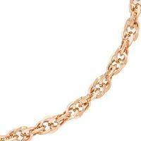 9ct rose gold 31mm diamond cut prince of wales 20 chain 5194325