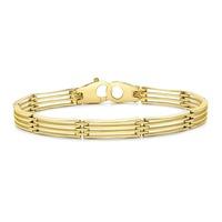 9ct gold 4 bar link 7 inch bracelet 1201421