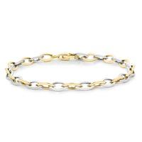 9ct 2 colour ellipse link 7 inch bracelet 2262921