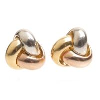 9ct Gold 3 Colour Knot Studs 3-55-6249